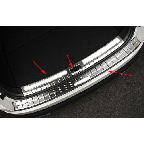 Rear Trunk Boot Bumper Guard Sill Plate Protector Molding Trim Steel FIT For Skoda Kodiaq 2017 2018