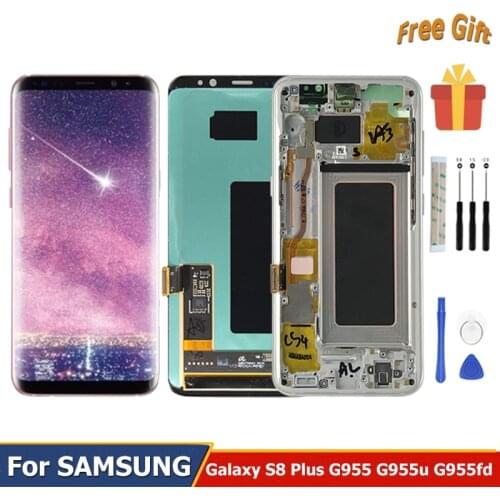 G9550 SUPER AMOLED G955 G955f LCD Replacement With Frame for SAMSUNG Galaxy S8 Plus Display Touch Screen G955u G955fd Assembly