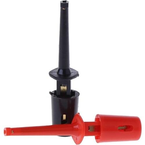 1 Pair Single Hook Clip Test Probe Lead Wire Mini Grabber Kit For Multimeter Powerful spring Hot seller