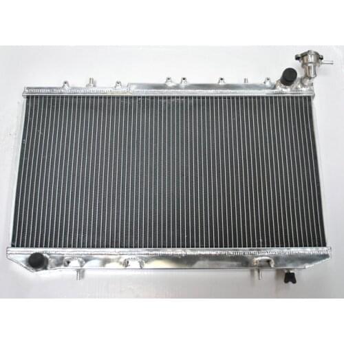 2 Row Full Aluminum Radiator For Nissan Primera P10 1.6 2.0 MT With Cap 1990-1996 1990 1991 1992 1993 1994 1995 1996