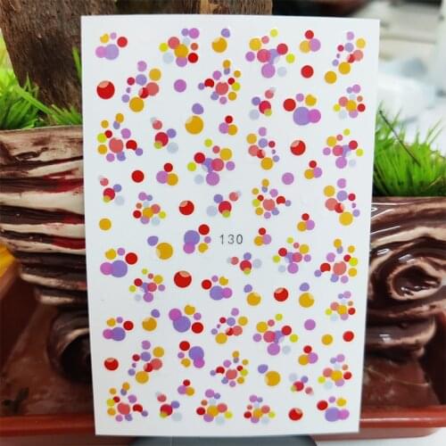 3D Nail Sticker Decals Self-adhesive Stickers for Nails Colorful Dots Graffiti Stickers for Manicure Nail Art Decoration