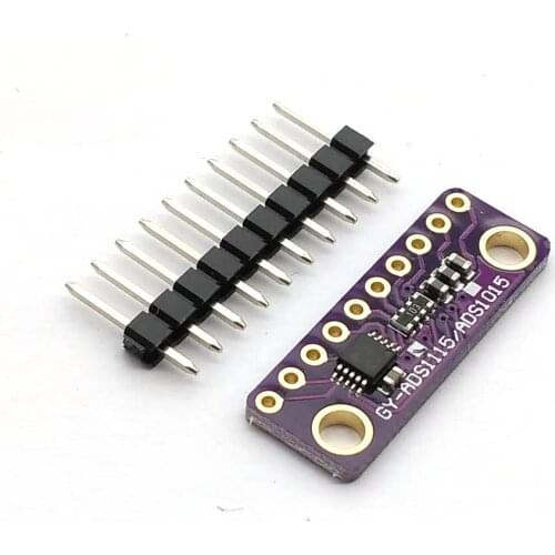 I2C ADS1115 16 Bit ADC 4 channel Module with Programmable Gain Amplifier 2.0V to 5.5V for Arduino RPi