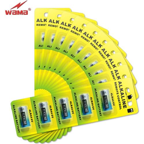 40pcs/8pack New Wama 4LR44 6V Dry Alkaline Battery Cells Car Remote Camera Calculator 28A 4AG13 544 L1325 4A76 Battery Drop ship