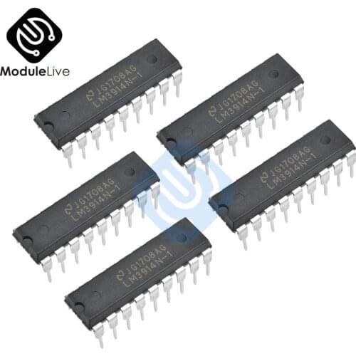 5PCS LM3914 LM3914N-1 DIP-18 LM3914N LED 18 Dip Display Driver IC New Original Electronic Tools