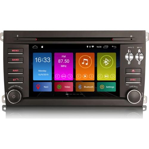 7" Android 10.0 OS Car DVD Multimedia Navigation GPS Radio System for Porsche Cayenne 2003-2010 with Built-in DSP Amplifier