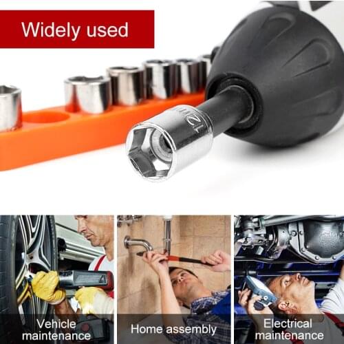9pcs Universal 5-13mm Socket Adapter Set Wrench Hexagon Head Home Auto Car Bike Bicycle Home DIY Fix Repair Hand Tool