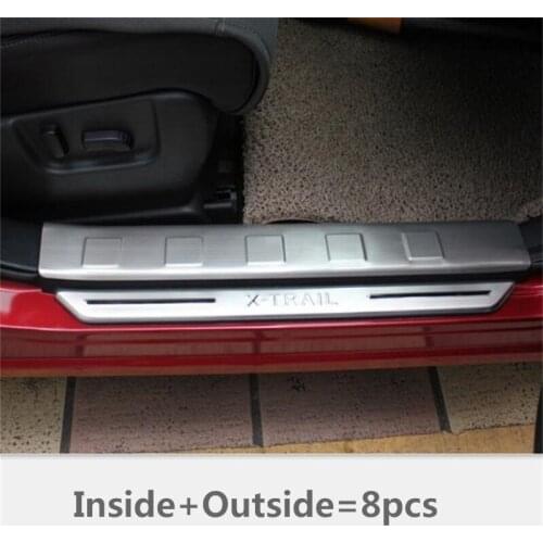 ABAIWAI Car Door Protective Sticker For Nissan X-Trail External and Internal Guard Auto Parts Stainless Steel 2008 to 2012 2013