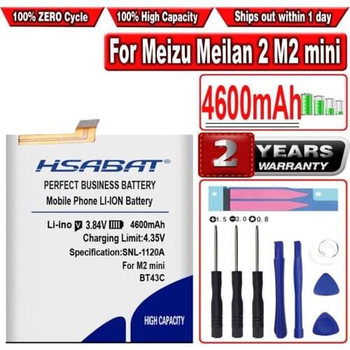 HSABAT BT43C 3700mAh Battery for Meizu Meilan 2 M2 mini M2mini