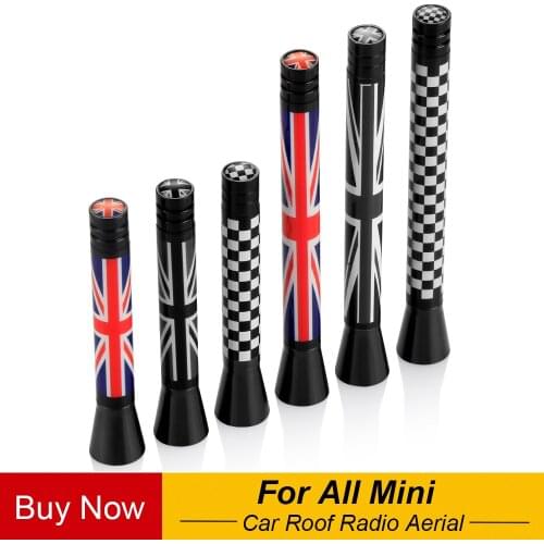 Union Jack Car Roof Radio Aerial fm Antenna Antena for Mini Cooper S JCW R55 R56 R57 R60 F55 F56 Clubman Countryman Accessories