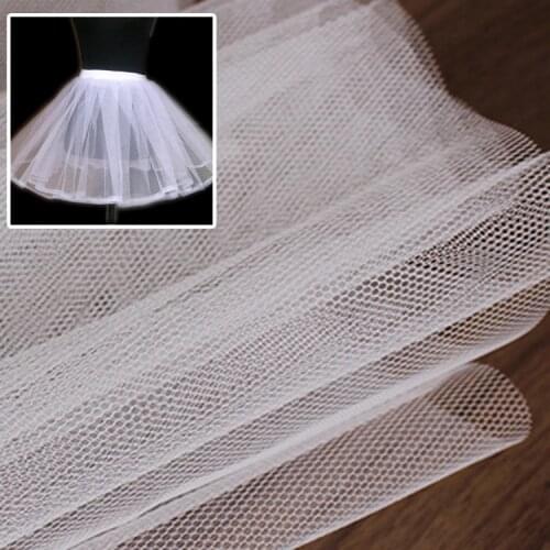 White 100D reinforced coarse net, hard net, six corners mesh fabric, wedding dress, baby skirt, accessories, mesh fabric