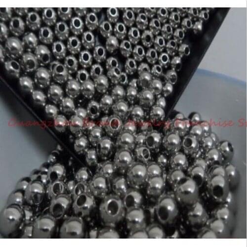 Wholesale 10mm Silver color Tone 316L Stainless Steel Loose Beads Fashion 500pcs Jewelry Finding Making DIY In Bulk