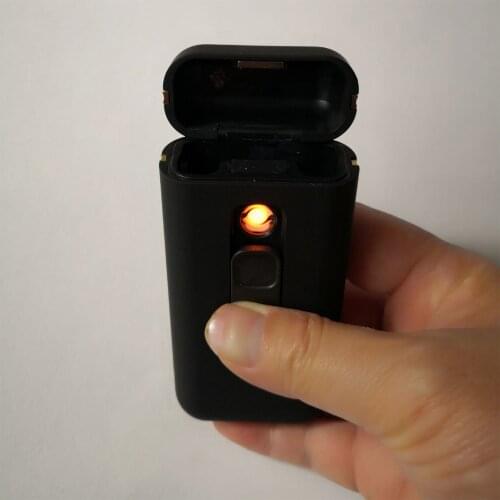 USB lighter cigarette case for 20PCS 100mm long 5mm diameter cigarettes pack