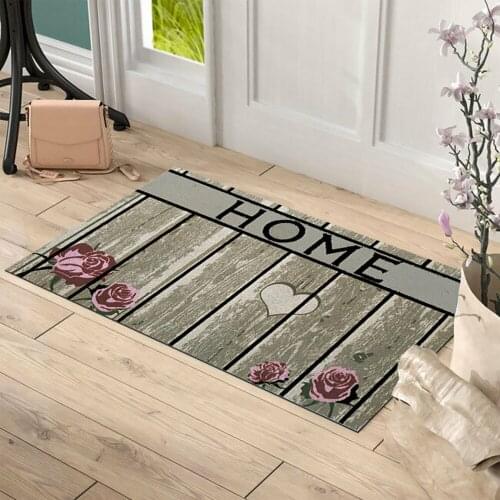 Home Wooden Model Digital Door Mat Inside and Outside Welcome Mats Fronting Home Decorative Doormat Slip-Resistant, Durable