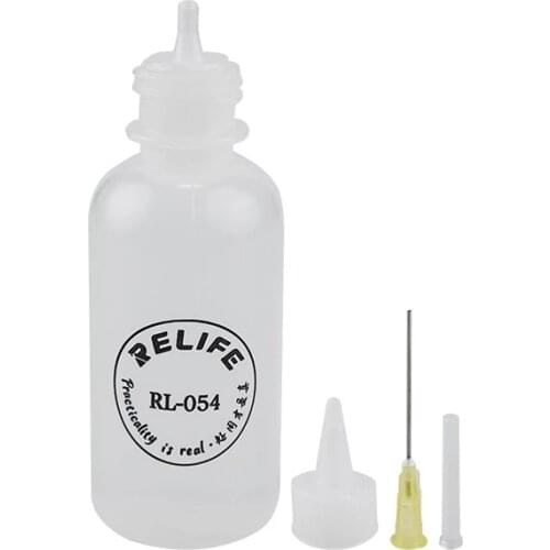 RELIFE RL-054 50ML Tip Soldering Clear Liquid Flux Liquid Alcohol Oil Dispenser Plastic Hand Bottle Cleaner Phone repair Tool