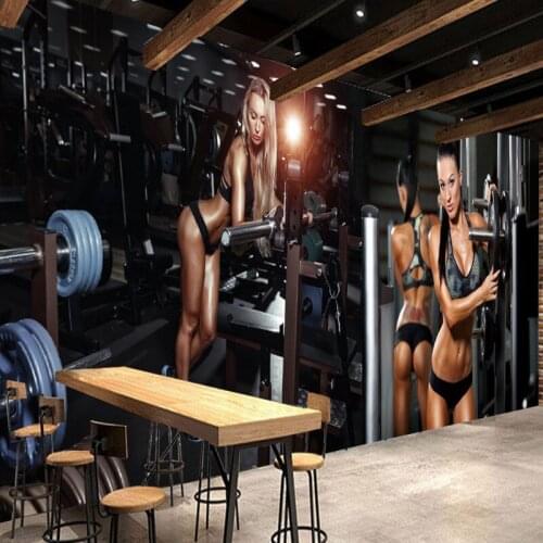 Photo wallpaper Creative personality beauty gym Yogo Museum American background wall murals custom wallpaper