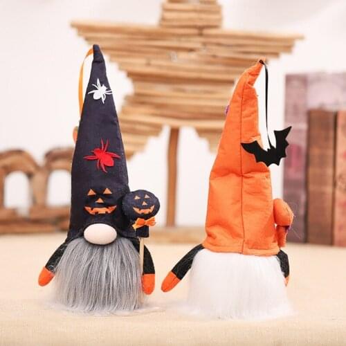 Halloween Gnome Plush Decoration Faceless Doll Autumn Tomte Handmade Scandinavian Elf Figurines Ornaments