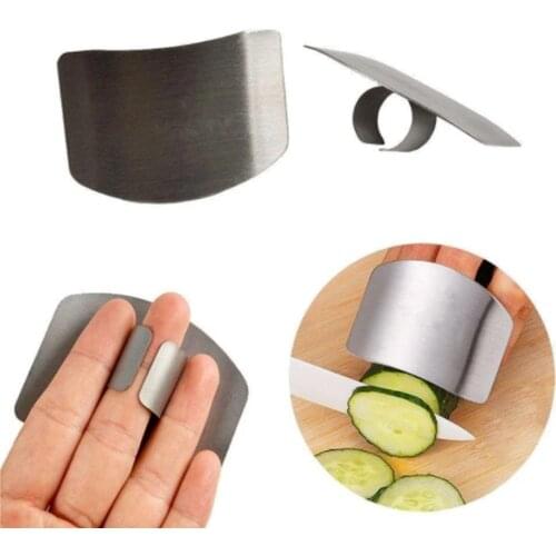 Hot Stainless Steel Double Finger Hand Guard Kitchen Tools Finger Hands For Personal Hand Safe Easy Cutting Cooking Accessories