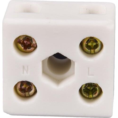 5 Pcs 10A 2W4H 2 Way 4 Hole Connector Ceramic Terminal Block Porcelain Ceramic Terminal Blocks New Arrival