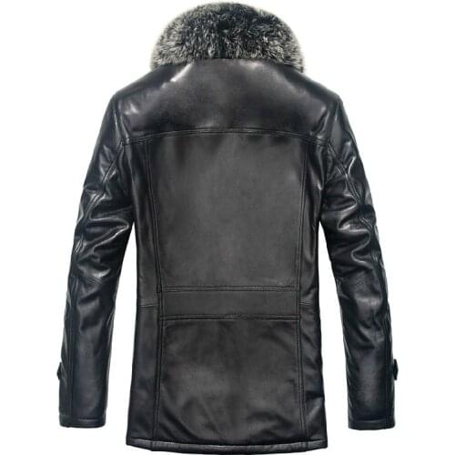 Leather Jacket Genuine Leather Real Sheepskin Coat Men Wool Fur Winter Coat Men Jaqueta De Couro WPKDS01510 YY1359