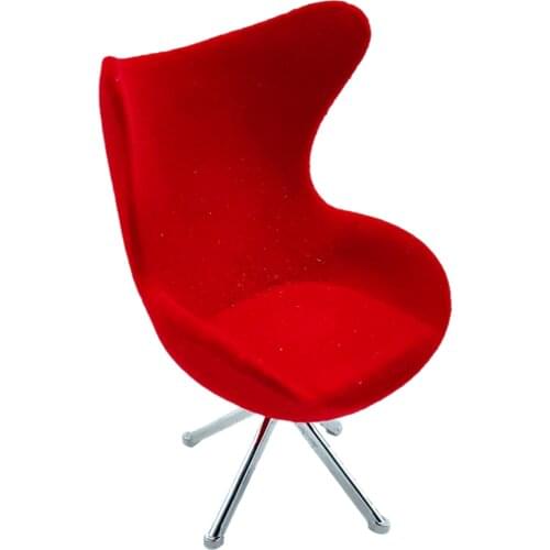 DollHouse Modern Red Chairs Living Room Home Ornament Furniture Set 1:12