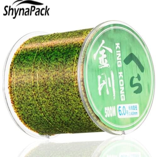 500M Fluorocarbon Coating Fishing Line Monofilament Line Carp Invisible Camouflage Wear resistant Speckle Rock Fishing Line