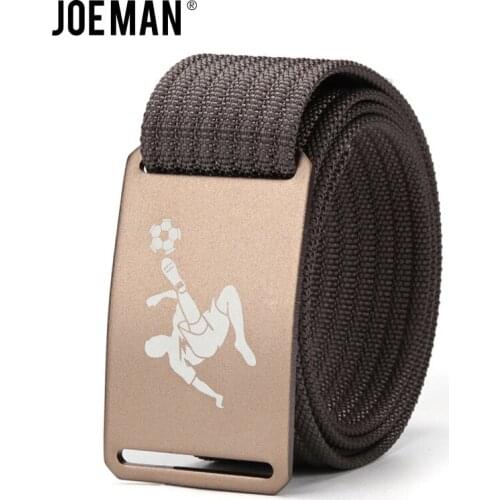 Fashion Belt For Men Aluminum Buckle Brown Knitted Belts Canvas Tactical Waist Belt 4.0CM Nylon Webbing Fabric Cinturon Hombre