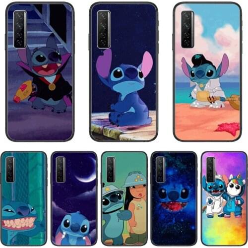 Cartoon phone case stitch Phone Case For Huawei Nova p10 lite 7 6 5 4 3 Pro i p Smart ZBlack Etui 3D Coque Painting Hoesje