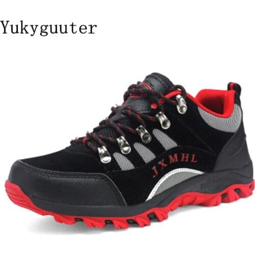 Men Hiking Shoes Outdoor Walking Jogging Trekking Boots Mountain Climbing Sport Male Waterproof Sneakers Athletic Non-slip
