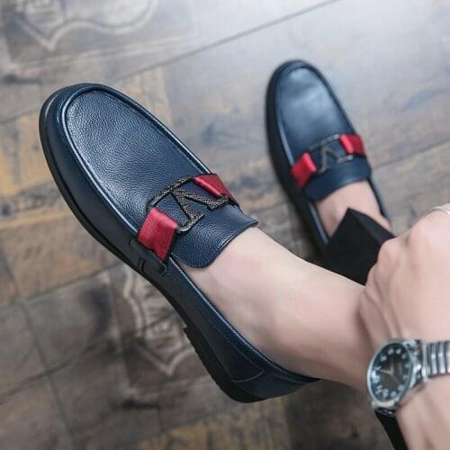 Microfiber Leather Mens Walking Shoes Flat Loafers Men Outdoor Sneakers Male Classic Footwear Office Business Dress Big Size 48