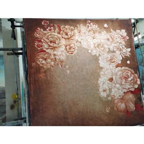 Newest 10ft x20ft Hand Painted muslin backdrop, floral backdrop,wedding background, customized photography scenic backdrops