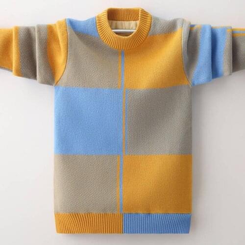 Autumn Winter Boys Clothes 2020 New Big Boys Sweater Thick Warm Knitted Pullover Teenage Boys Sweater BB24