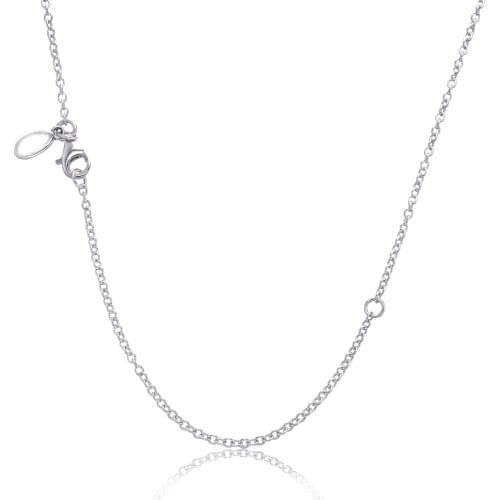 Authentic 925 Sterling Silver Pan Necklace Signature Anchor Chain Link Necklace For Women Wedding Party Gift Europe Jewelry