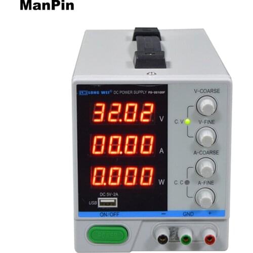 Regulated Power Supply PS3010DF 4Digit Display 30V 64V 10A 5A Laboratory DC Power Supply Adjustable USB Charging RepairSwitching