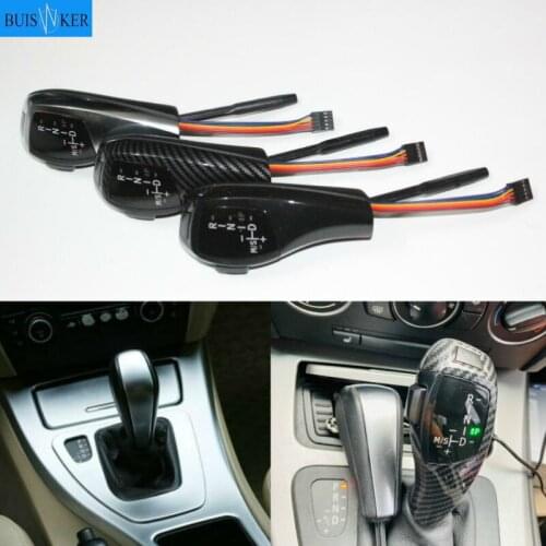 Carbon Fiber Black Silver LED Gear Shift Knob Shifter Lever for BMW Z4 Roadster E85 Coupe E86 2001-2008 Automatic Accessories