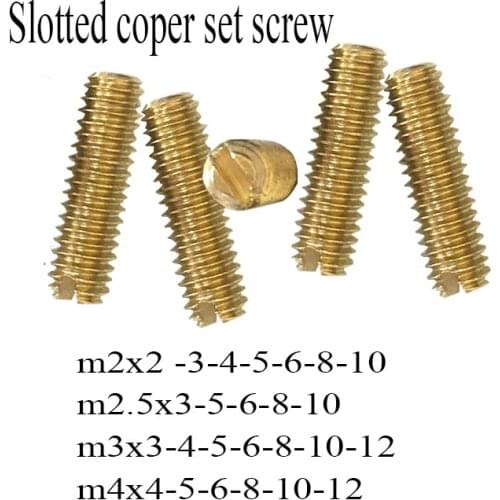 M2 M2.5 M3 M4 copper Slotted Set Screws With Flat Point end Grub Screw Passive adjusting duplexer filter combiner dual tuner