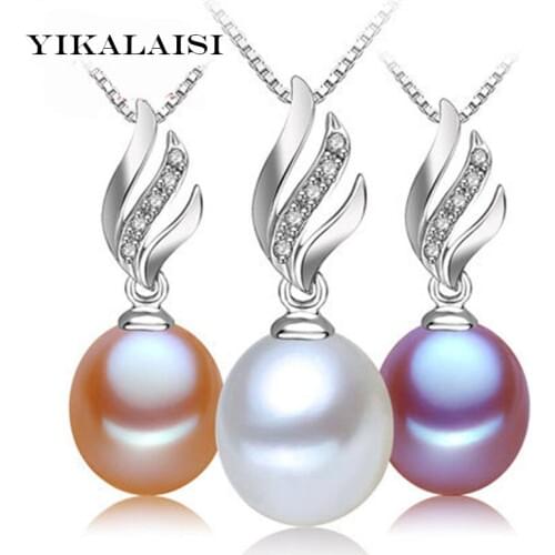 YIKALAISI 925 Sterling Silver Jewelry Pearl Necklace Pearl Jewelry Natural Freshwater Pearl choker Pendants For Women Gift