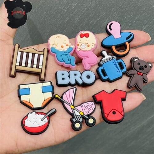 1PCS PVC Cartoon Fridge Magnetic Sticker Baby Bed Pacifier Baby Bottle Baby Carriage Diaper Baby Clothes Refrigerator Magnets