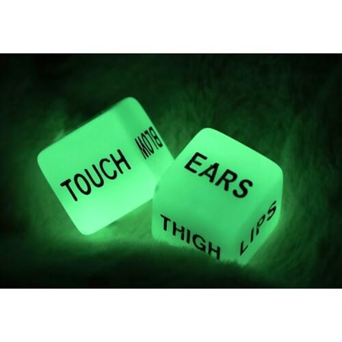 2pcs Funny Glow in Dark Love Dice Toys Adult Couple Lovers Games Aid Sex Party Toy valentines day gift for boyfriend girlfriend
