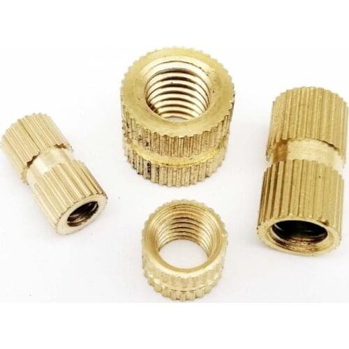 25pcs Solid Brass Copper Injection Molding Knurl Thread Insert Nut Embedded Nutsert All Pass