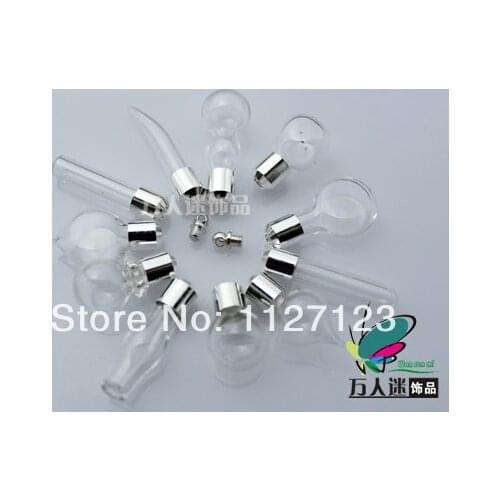 30pcs 6MM Vial Pendant(Preglued silver-plated screw caps,assorted designs),name on rice art,rice writing necklace vial