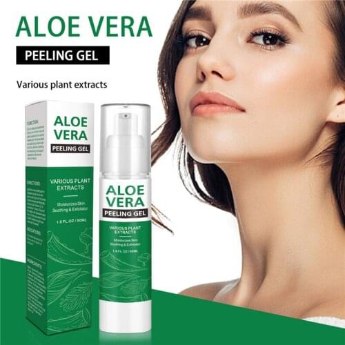 50ml Exfoliating Gel Aloe Soothing Exfoliating Facial Body Exfoliating Gel peeling gel deep cleansing aloe skin care products