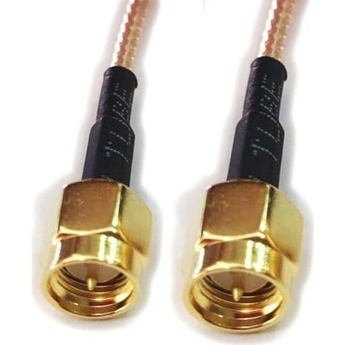 50pcs SMA Male to SMA Male Connector RF RG316 Coax Coaxial Pigtail Cable 10/15/20/30/50cm 1m