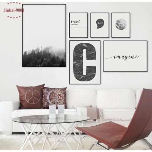 900D Nordic Forest Posters And Prints Wall Pictures For Living Room Canvas Painting Wall Art Decoration Landscape YM006