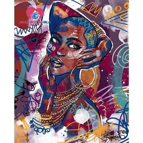 Daimond painting volledig diamond mosaic abstract lady diamond embroidery full display pictures of rhinestones home decoration