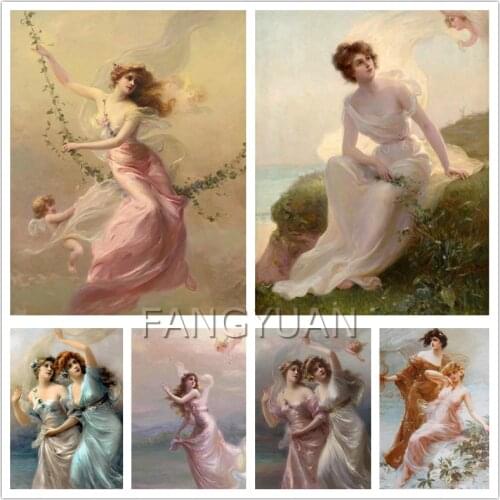 Diamond Embroidery Woman Cross Stitch 5D Portrait Diamond Painting Rhinestones Handicraft Wall Art Pictures Home Decoration