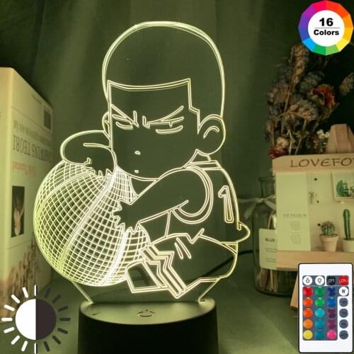 Anime SLAM DUNK Hanamichi Sakuragi Figure Kids Night Light for Room Decor Cool Birthday Gift College Dorm Desk Lamp Rukawa Kaede