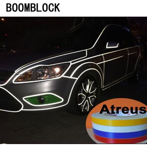 BOOMBLOCK Car 1cm*5m Reflective Tape Styling Rim Wheel Sticker For Opel astra h j citroen c4 c5 Peugeot 307 206 308 Honda civic