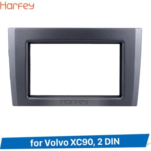 Harfey Great 2DIN Car Radio Fascia For 2004 2005-2013 Volvo XC90 DVD Panel Trim Dash Audio Fitting Adaptor Auto Stereo Trim kit