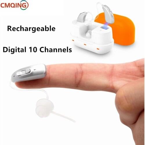 Digital 10 Channel Medical Hearing Aid Rechargeable BTE Ear Hearing Aids for The Elderly Audifonos Sound Amplifier for Deafness