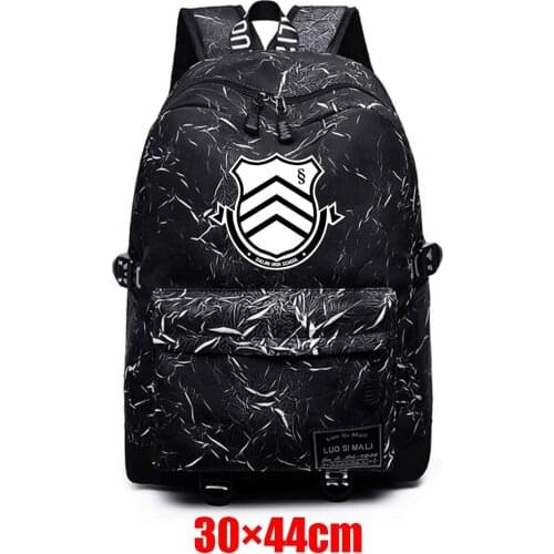 Danganronpa: Trigger Happy Havoc Packsack Fabric Unisex Backpack Zip Teenager Schoolbag Mochila Student Casual Travel Laptop Bag